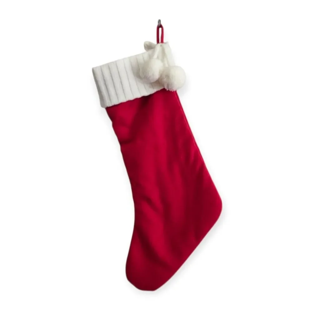 Tufted Snowflake Christmas Stocking